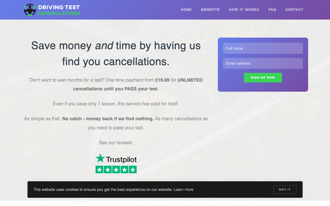 drivingtestcancellations desktop